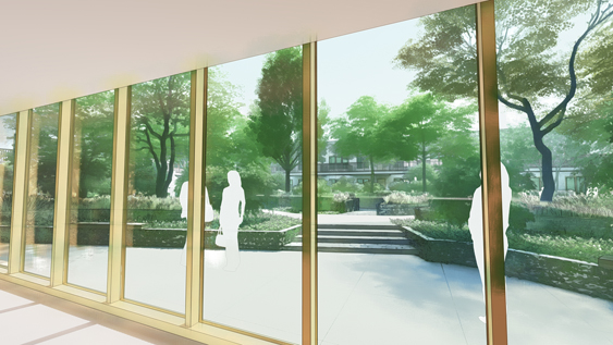 Visual ontwerp daktuin TROM Hoofddorp